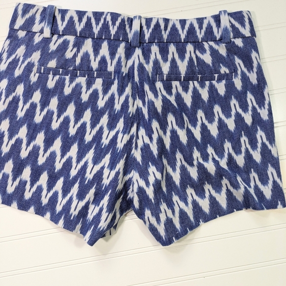 J. Crew Blue/White Ikat Print Shorts - Picture 2 of 4